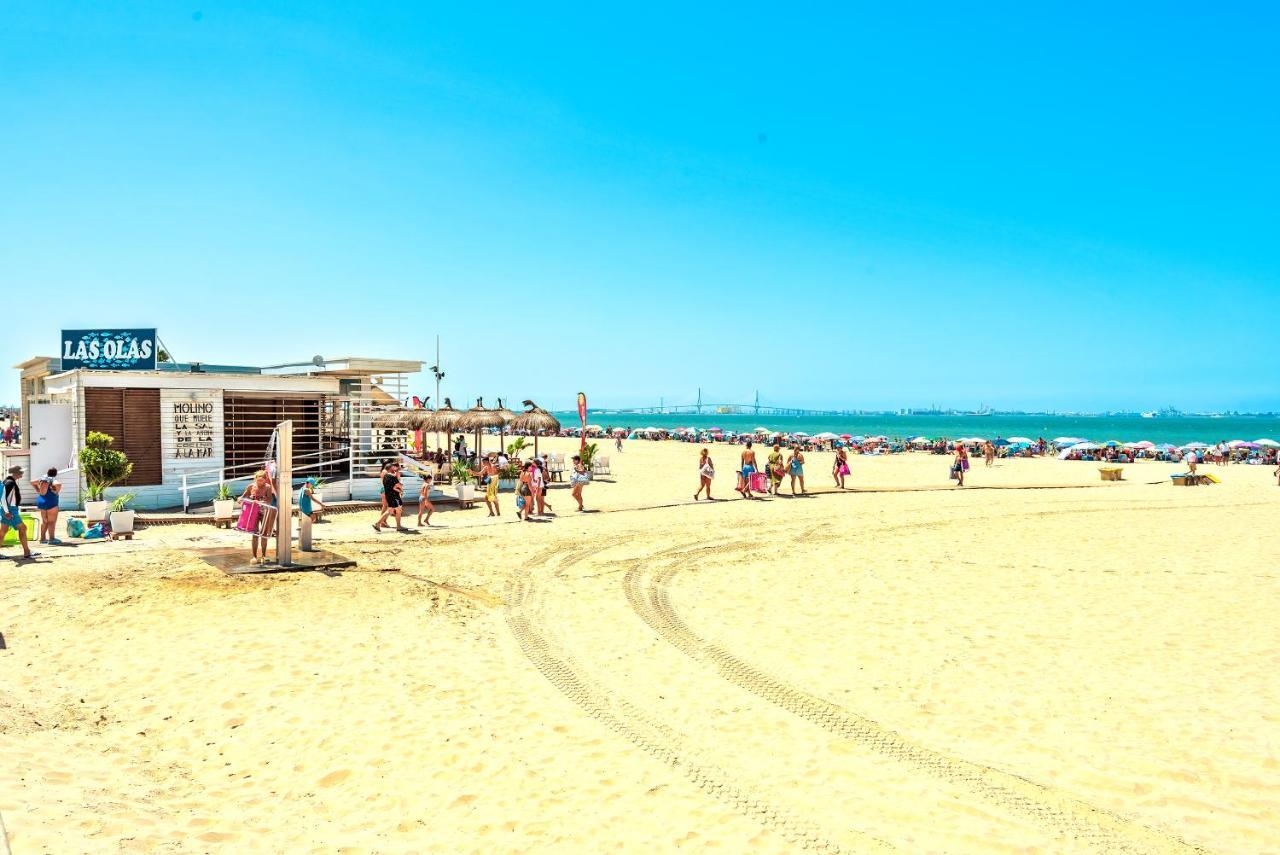 Ocean View Beach Apartment With Pool & Balconies El Puerto de Santa Maria Bagian luar foto
