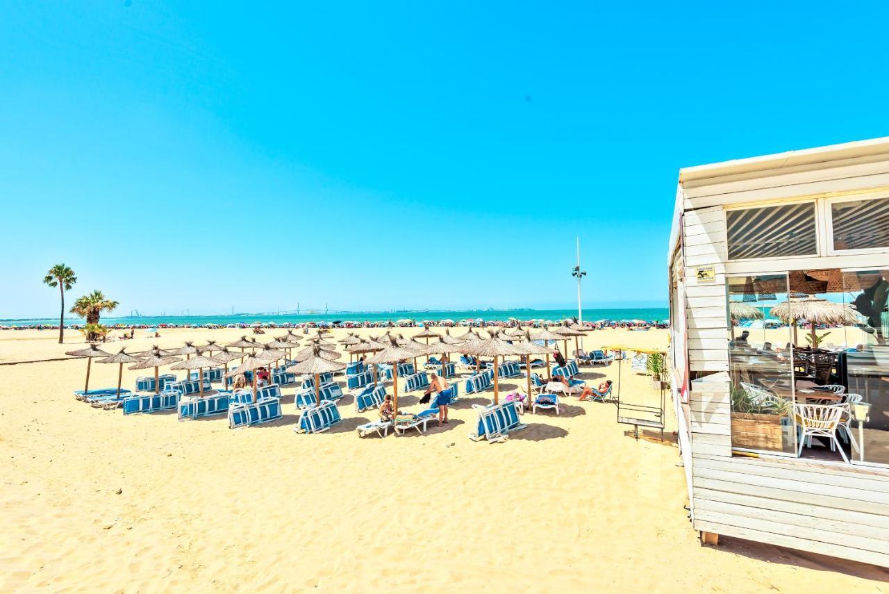 Ocean View Beach Apartment With Pool & Balconies El Puerto de Santa Maria Bagian luar foto